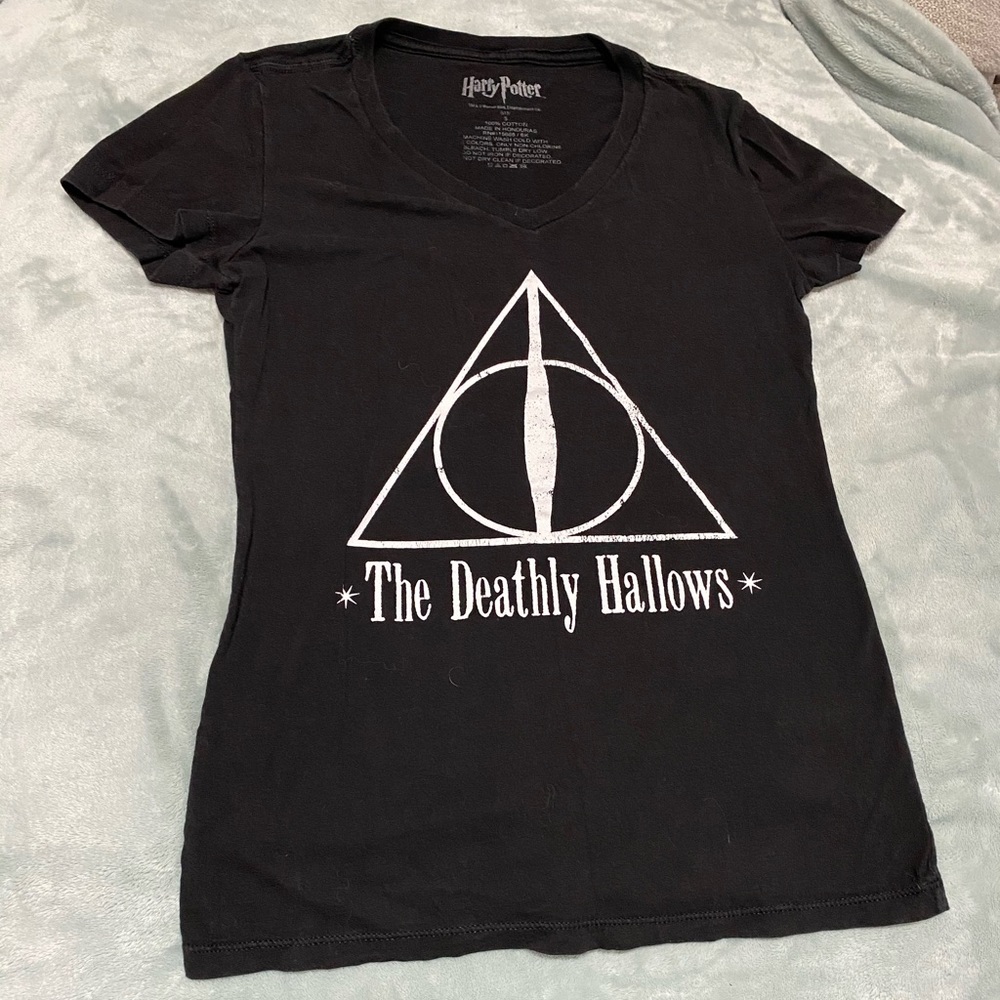 Harry Potter Deathly Hallows V-Neck Shirt